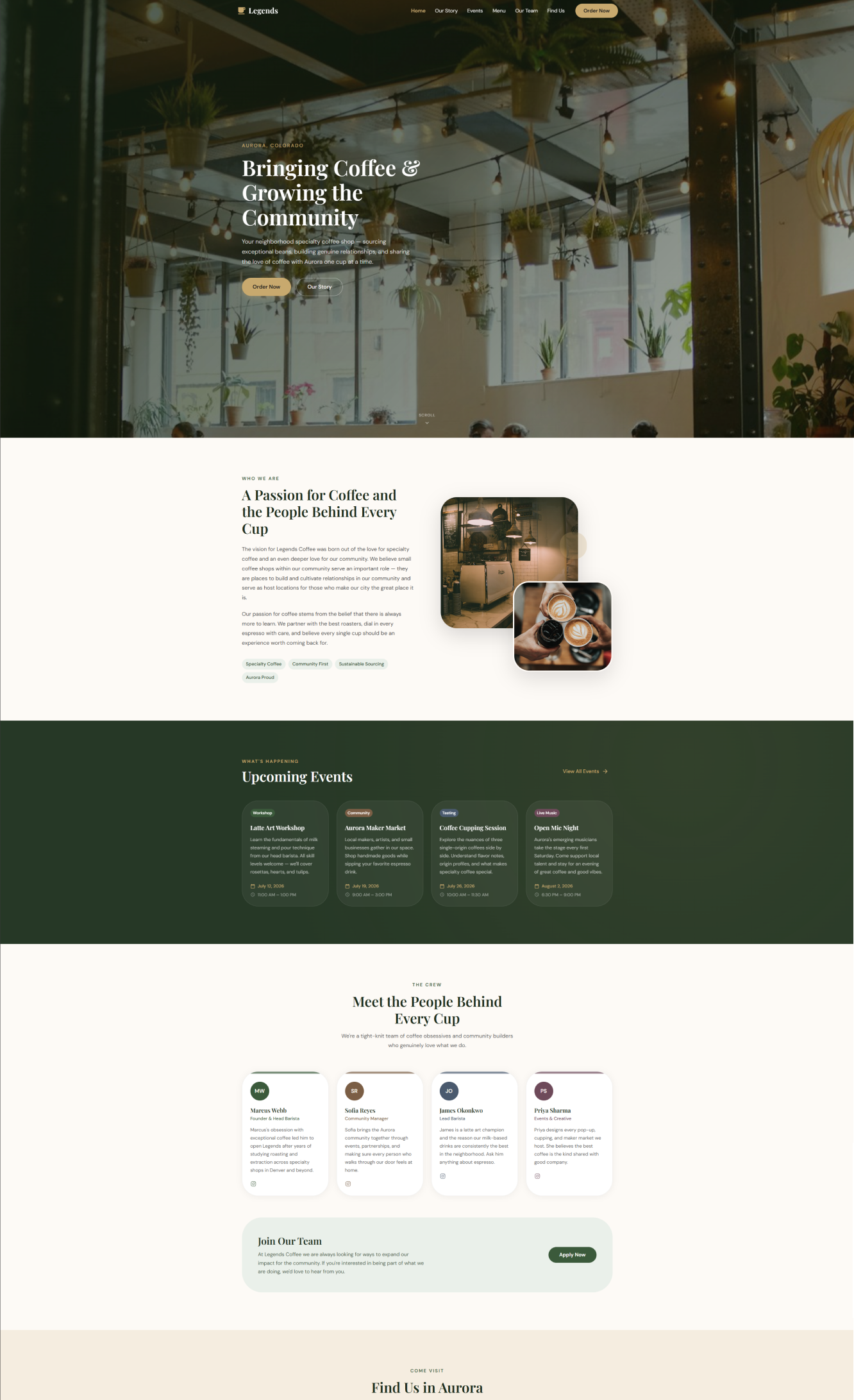 Homepage after